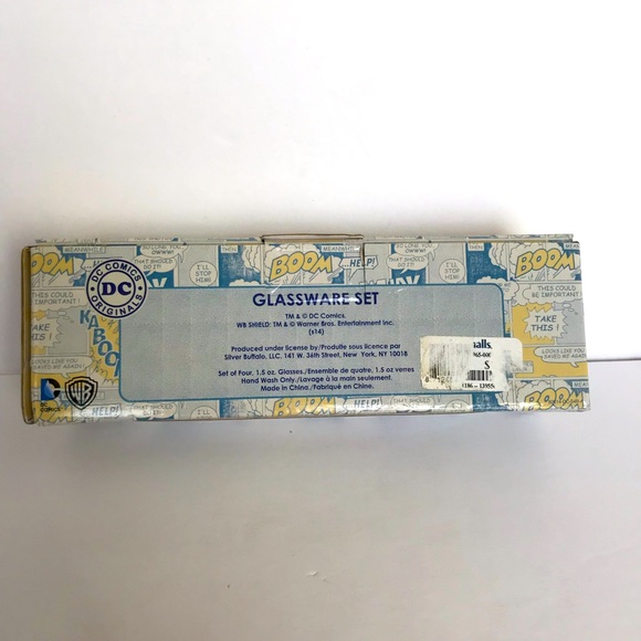 DC Comics Batman Superman 4 Pc Shot Glasses Set - Picture 13 of 14